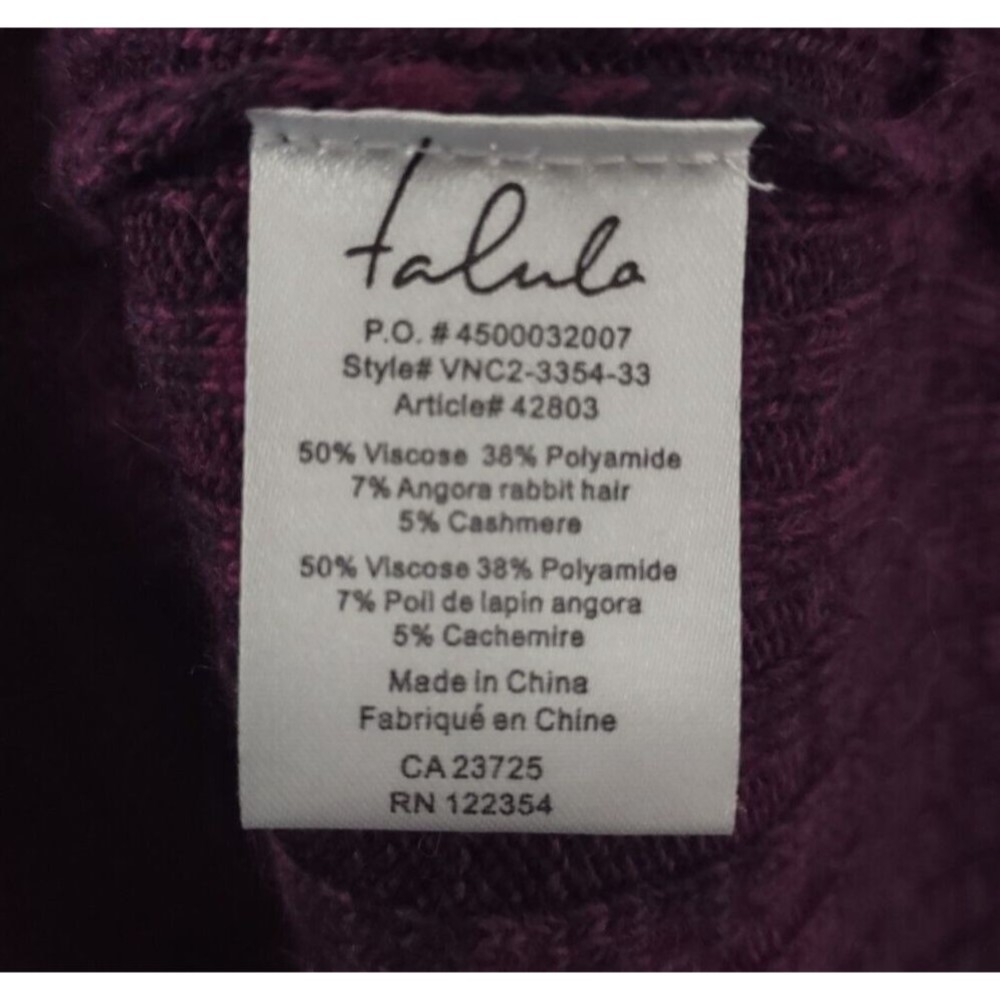 Talula Open Lenox Sweater Shrug Womens XS Purple Marled Knit Angora Cashmere - Picture 4 of 5